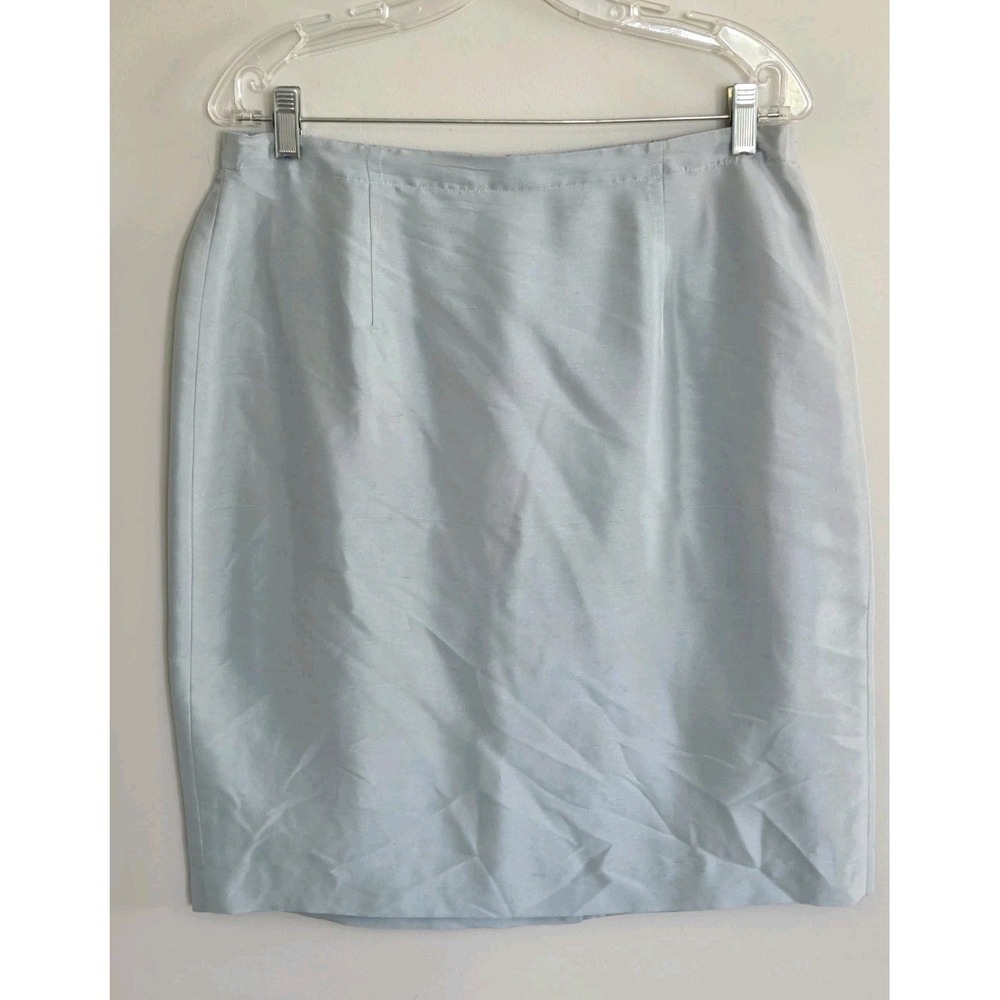 Judith Hart Skirt Women's 14, SILK, Light Blue, Vintage